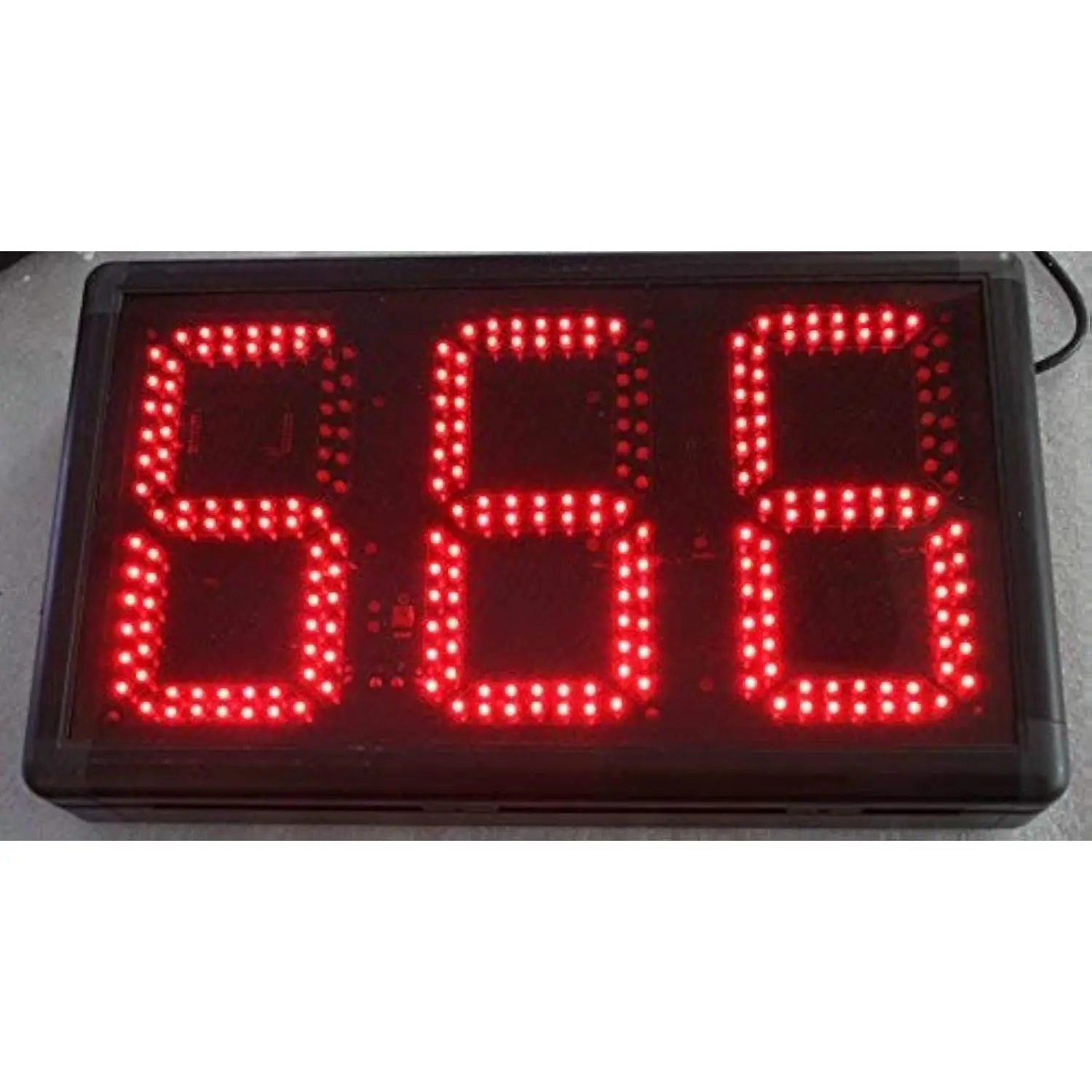 8-Inch Digital LED Stopwatch Timer, 3-Digit Red 7-Segment Display, Remote Control, Durable Aluminum Body with Wall Mount Brackets (Screwed to Both Sides), 8" Up/Down Max 999s 3-Digit Countdown, Long Lifespan, for Gyms, Sports & Outdoor Use