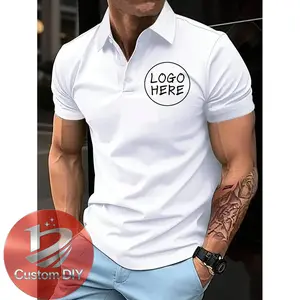 Custom Men'S Polo Shirt, Design Your Own Custom Photo Polo Shirt, Suitable for Family Customization, LOGO Customization, Breathable Fabric, Ideal for Business and Leisure, Golf, Tennis, Casual Style, All-Season Wear-Men's POLO Shirts - Ideal Holiday Gifts