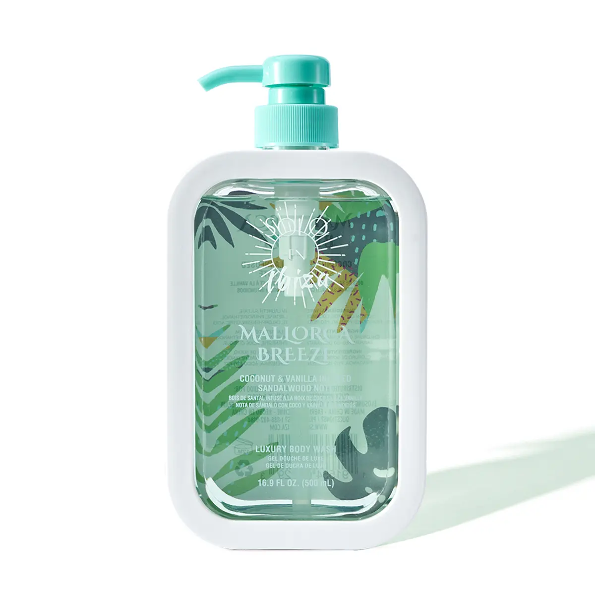 SOLO EN IBIZA Mallorca Breeze Body Wash-Full Size Cleansing Shower Gel with Coconut Cream, Warm Vanilla, Tropical Orchid & Toasted Praline (16.9 fl oz)
