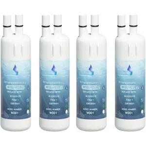 W10295370A water filter replacement, Compatible with Whirlpool EDR1RXD1, Everydrop Filter 1, EDR1RXD1B, W10295370, WHR1RXD1, KAD1RXD1, P4RFKB2, P8RFWB2L, 46-9930,46-9081 4PACK