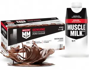 Muscle- Milk High Protein Chocolate Shake, 25g Protein, 11 fl oz Bottles (18 Pack) – Custom bundled by MOOCHI