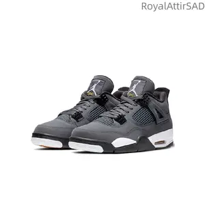 Cool gray retro casual comfortable anti-slip and wear-resistant basketball shoes