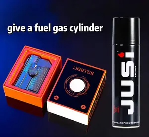【Send gas tank】Windproof Torch Lighter Refillable Foldable Rotatable Lighter For Daily Use & Cooking  wind  proof  lighter Steel Portable