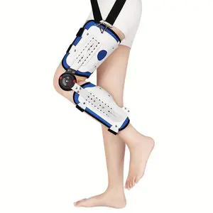 Adjustable Angle Knee Immobilizer – ROM Knee Brace with Dial Lock for Post Op Recovery & Fracture