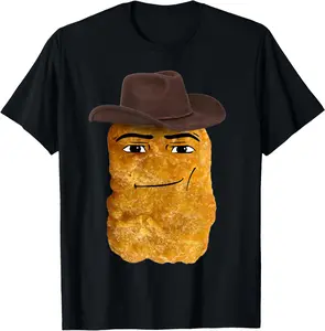 100% Cotton Tee Cowboy Chicken Nugget T-Shirt T-Shirt with Look