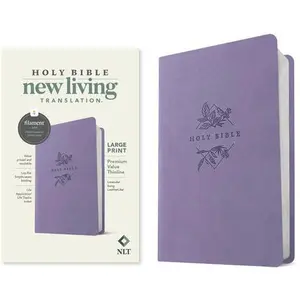 NLT Large Print Premium Value Thinline Bible, Filament Enabled (Leatherlike, Lavender Song) -- New Living Translation, Leather / Fine Binding