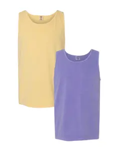 x2 Comfort Color Tanks - Build Your Own Personalized - Unisex Fitted Tank Top for Summer Casual Wear