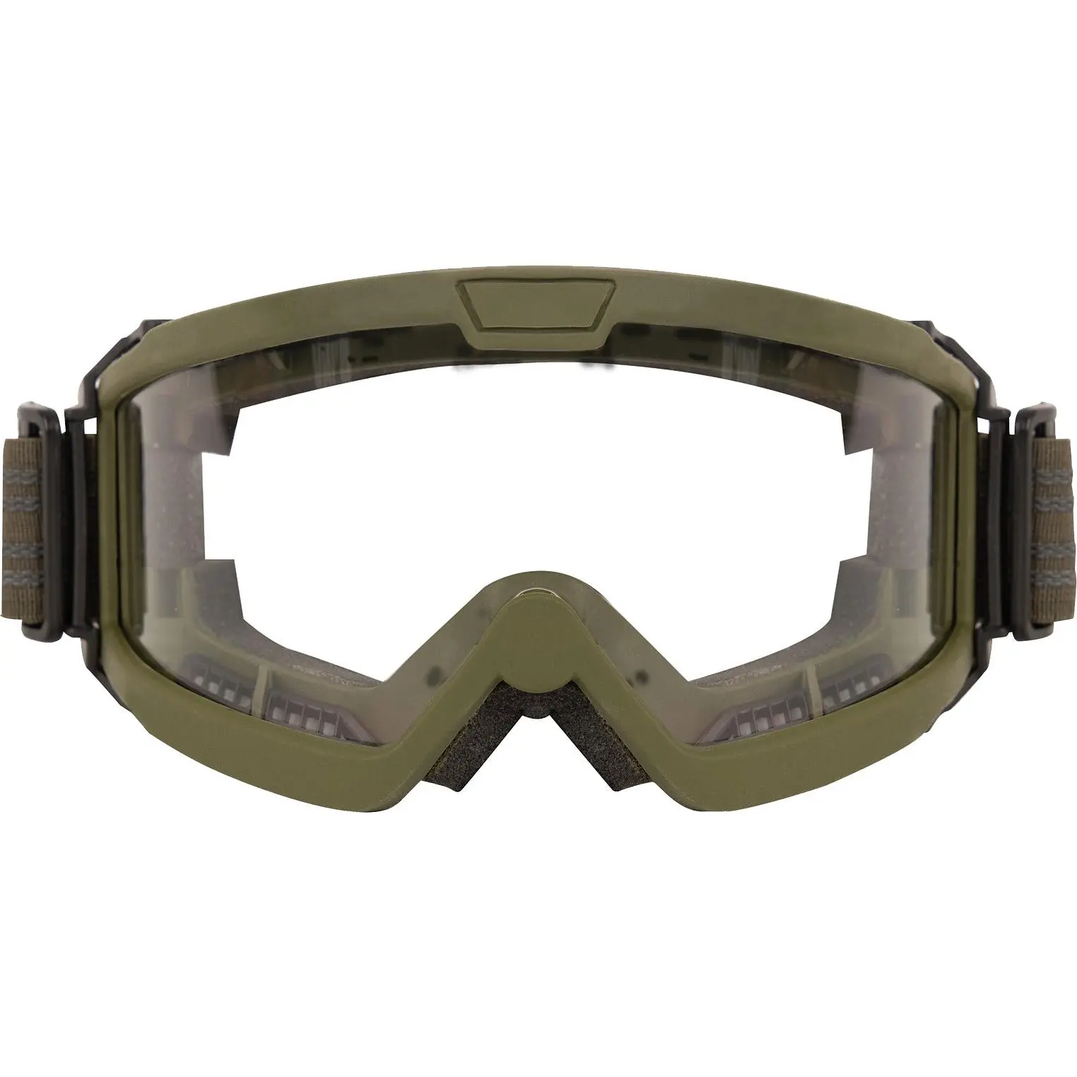 Olive Drab/Clear ANSI Rated OTG Goggles with 2mm thick polycarbonate lenses