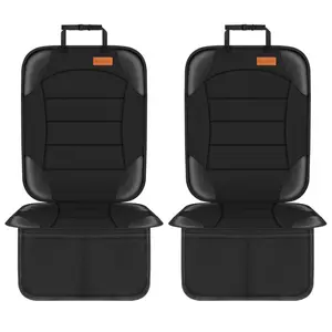 Car Seat Protector for Seat Cushion for Leather and Fabric Seats, 2 Mesh Pockets, Non-Slip Backing, Carseat Protectors for Vehicles,, Pets (2 Pack)