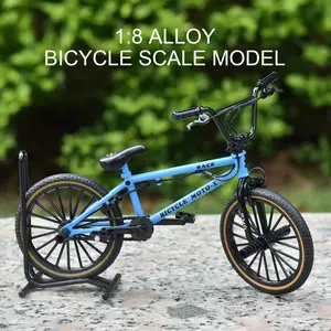 New Alloy Bicycle Model Race Compact Size Realistic Design Simulation Mountain Bike Downhill Road Bike Ornament Gift Toy, Party Gift, Birthday Present, Easter Small Gift
