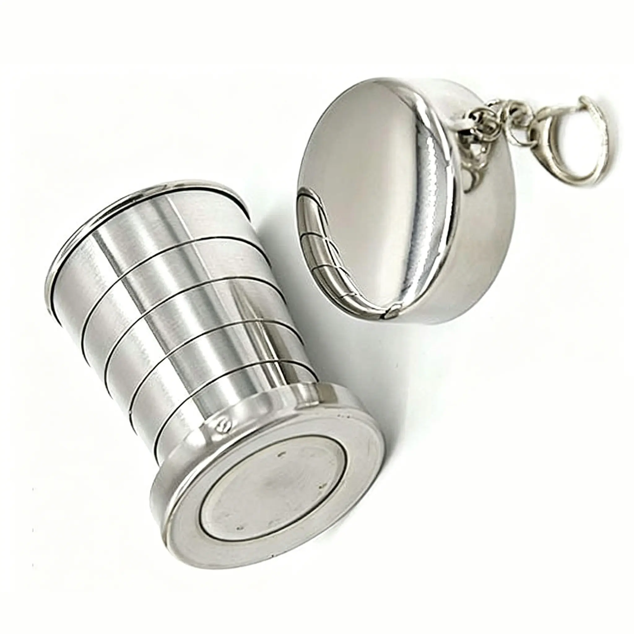 Collapsible Stainless Steel Cup, Portable Retractable Travel Cup for Outdoor Use，Mini Lightweight Cup for Camping Hiking Vacation，