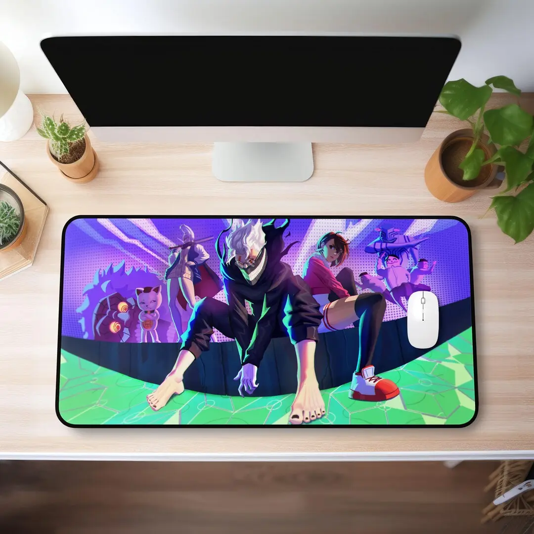Dandadan Okarun and Momo Ayase anime gaming mousepad