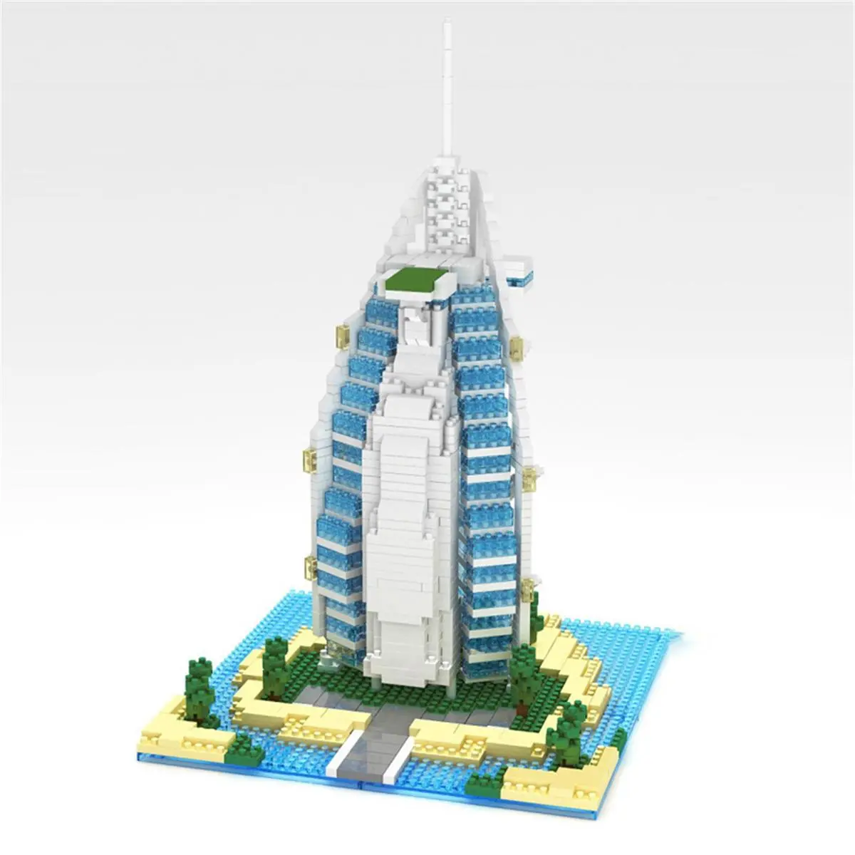 212 MAIN ABS Plastic Creative Building Blocks - DIY Assembly Kit, Puzzle Toys for Children Development, DIY Small Animal Model & Dubai Burj Al Arab Architecture Set (Pet Supplies, Small Animal Supplies), Collectible Construction Set