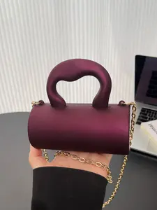 Acrylic Plain Magnetic Closure Mini Evening Bag, Fashion Chain Handbag Crossbody Clutch for Women, Perfect for Parties and Dates