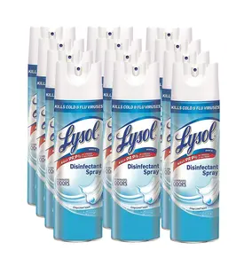 Lysol Disinfectant Spray - Crisp Linen Scent, 228oz (12x19oz), Mold-Killing Household Cleaner Spray