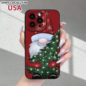 New and popular Santa Claus and Christmas tree pattern phone case, shockproof, drop-proof, and fingerprint-resistant, compatible with iPhone 17/16/15/14/13/12/11 Pro Max/Plus and Samsung Galaxy S23FE/22/23/24/25.