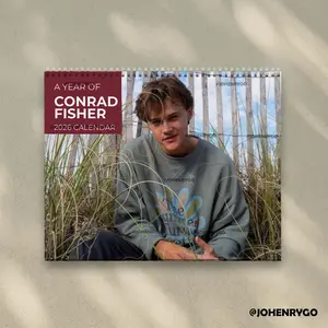 A Year Of Conrad Fisher Calendar 2026 - Christopher Briney, The Summer, Turned Pretty, Home Decor, New Year Gift