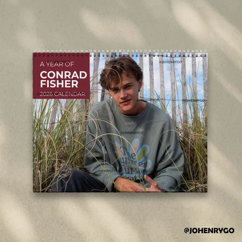 A Year Of Conrad Fisher Calendar 2026 - Christopher Briney, The Summer, Turned Pretty, Home Decor, New Year Gift