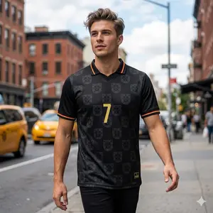 Vintage Soccer Jerseys - CR7 Pantera Negra Black Special Edition Football Kit, Jerseys for Soccer Fans, Great Gift for Sports Enthusiasts