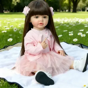 Reborn 22inch 55cm Real Life Reborn Baby Dolls Girl Full Body Soft Vinyl Realistic Newborn Dolls Lifelike Baby Doll Toy for Kids 3+ baby  born  doll