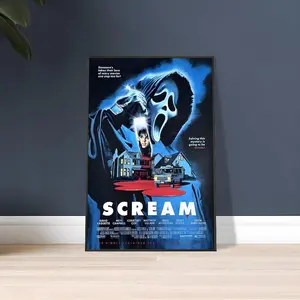 Scream (1996) Cult Movie Poster Vintage Horror Movie Print Classic Horror Movie Decor Horror Gift Vintage Style Wall Art Home Decor
