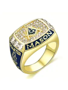 Vintage Men's Elegant Luxury Letter Pattern Engraved Ring, Wedding Engagement Party Jewelry Gift, Classic Style, 1pcs