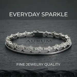 Luxury tennis bracelet for women, fully pavé cubic zirconia sparkling plum blossom flower chain link bracelet with spring ring clasp—dainty, elegant jewelry gift for her birthday, anniversary, or Valentine’s Day men money daughter necklace accessories y2k