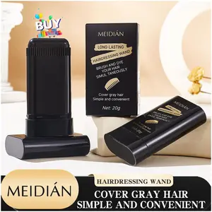 2-in-1 Hair Dye Comb Stick Damage-Free Color with Built-In Comb Travel hair color stick Waterproof and Sweat-Proof Coffee Color