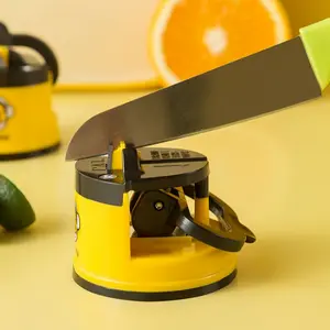 Lucky Duck Mini Suction Dual-Sided Knife Sharpener, Kitchen Knife Sharpening Tool, Kitchen Accessories, Home, Essential Cooking Utensil, Kitchenware