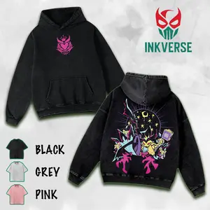 Astrological Stolas Helluva Boss- Hazbin Hotel Wash -Shirt , Back and Front Print, Superhero Fans | Great Gift For Fans graphic tee Cotton Fabric Top Womenswear lover streetwear