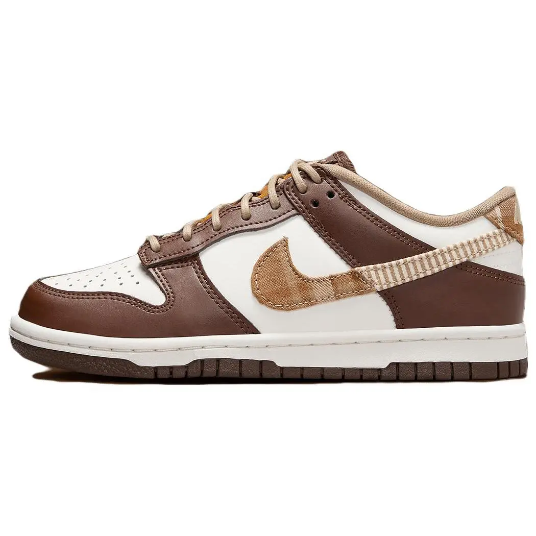 Nike Dunk Low Brown Plaid' GS Comfort Skate Shoes Kids'' FV3653-191