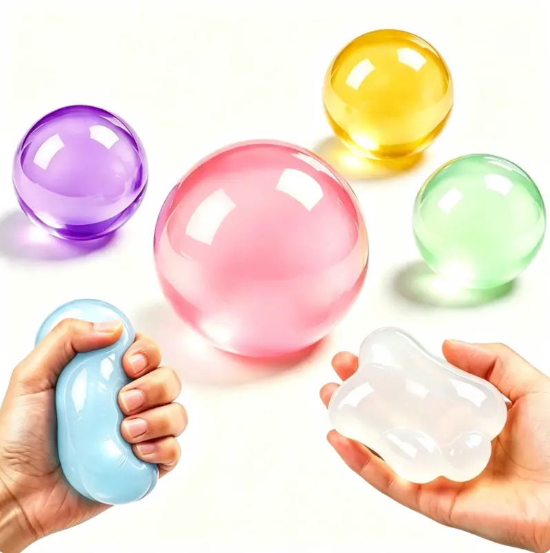 1 Count Coconut Oil Stress Ball, Shapeable No‑Rebound Stress‑Relief Squeezing Ball, Handmade Coconut Oil Fidget Toy for Anxiety Relief