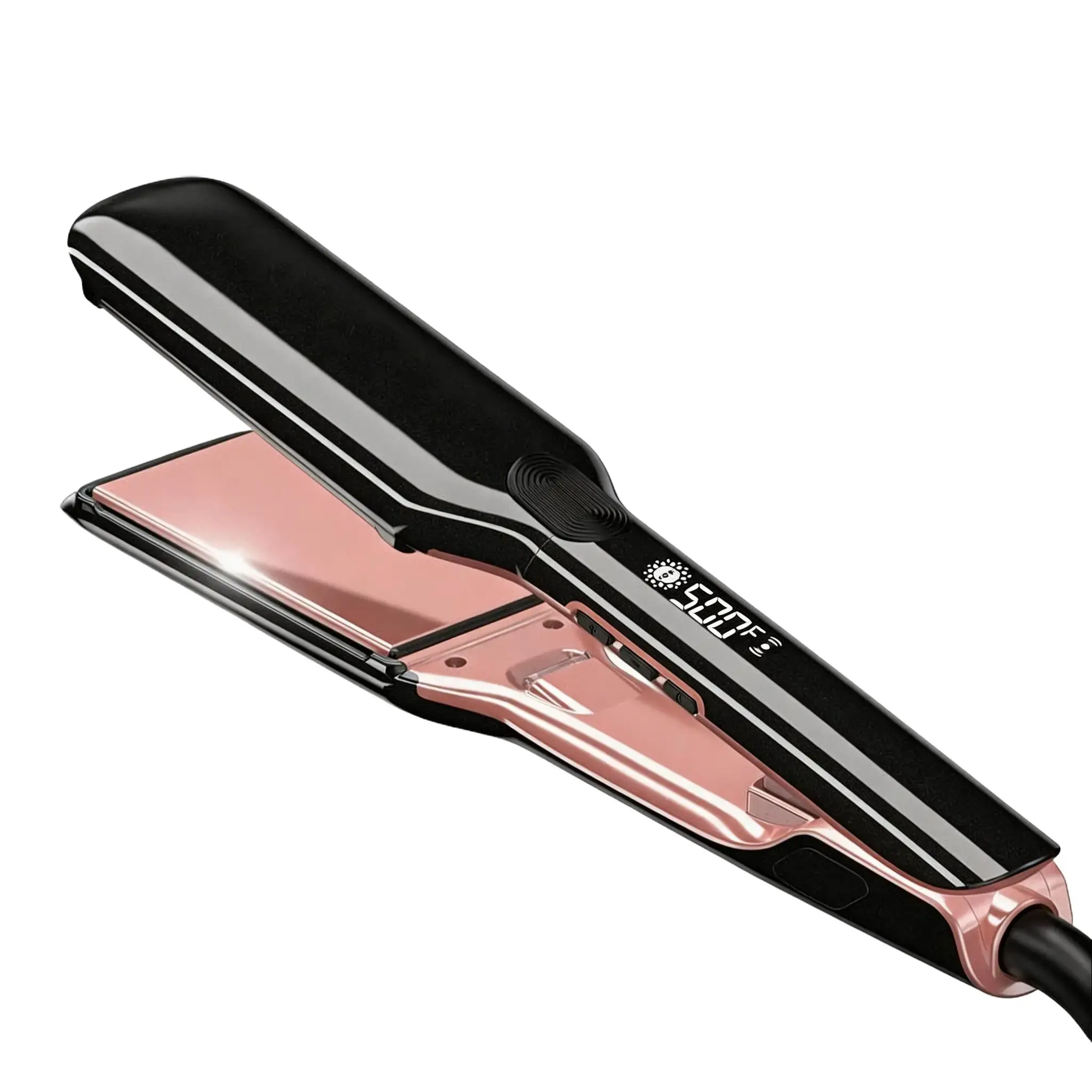 CESTVEEL Professional Portable Ceramic Plate Hair Straightener - Hair Stylist Equipment, 30s Fast Heating, 500°F Set Temp, Dual Voltage for Travel, Comfortable Design for Smooth Shiny Results Hair Straightening Iron Hair Styling Tools
