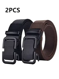 Men's Nylon Quick-Release Tactical Belt, Durable Breathable Workwear Waistband, Outdoor Casual Versatile Pants Strap, Pack of 2