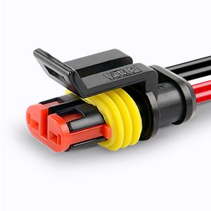 Nilight - 50020R 2Pin Way 16AWG Waterproof Wire 1.5mm Series Terminal Connector-10 Pack,2 Years Warranty