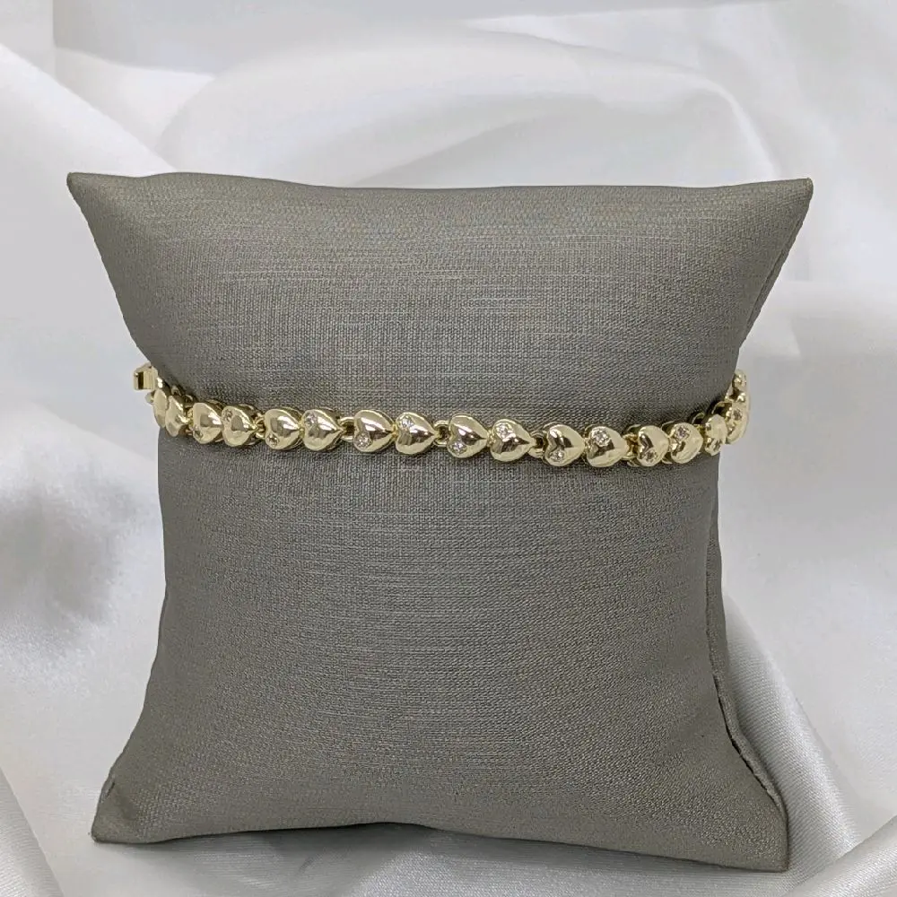 Heart Bracelet Beautiful for Women The Gold Plated 14K Elegant Jewelry Accessory