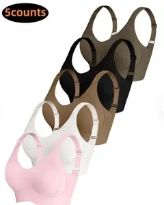 Women's Solid Wireless Bra, ComfortableBreathable Push Up Bra, Softness Lightweight,Lingerie for All Seasons, Pushbra