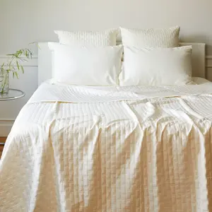 Bamboo Quilted Coverlet - 100% Viscose from Bamboo - Ivory