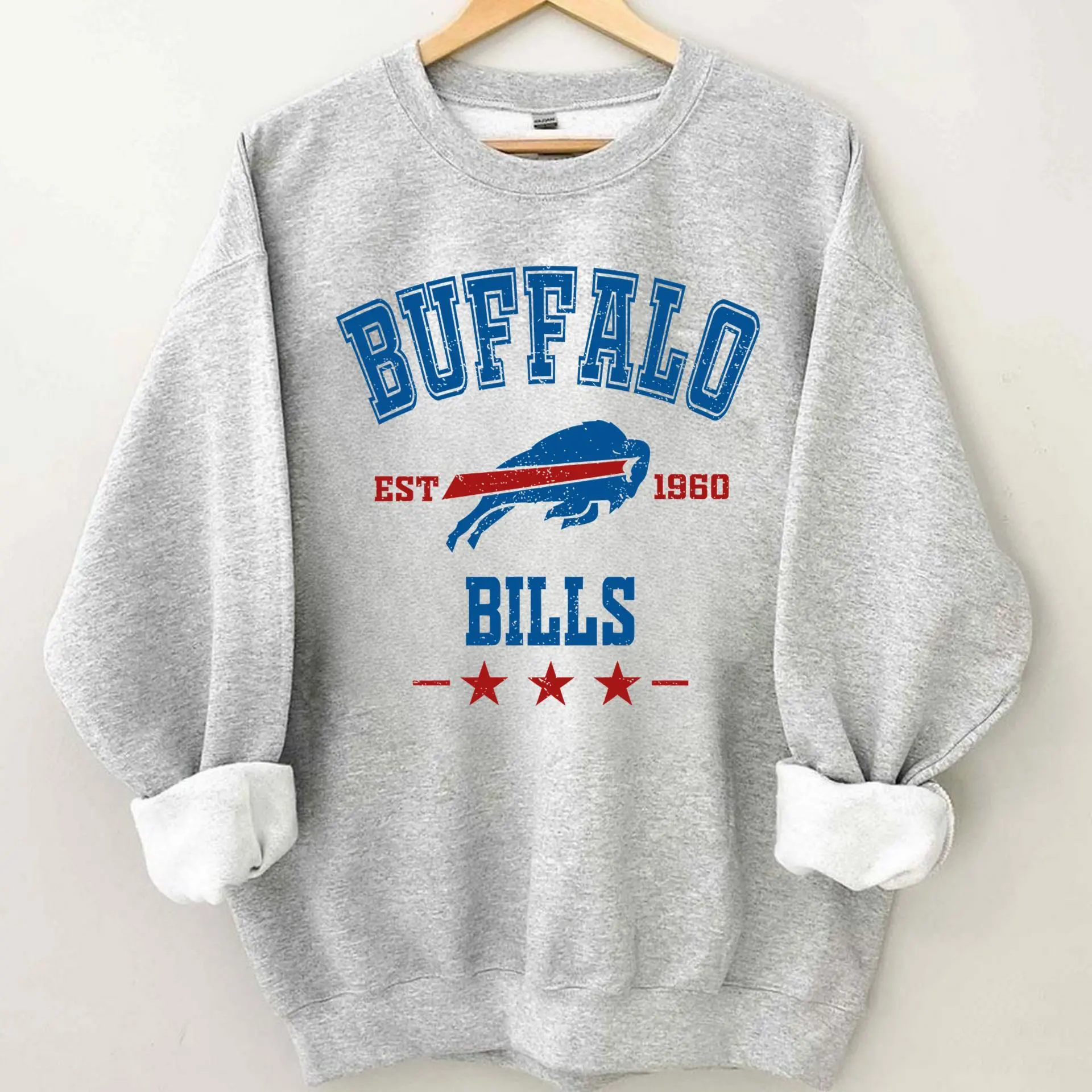 Buffalo Football Vintage Sweatshirt, Buffalo Crewneck Sweatshirt, Buffalo Football Fan Gift, Buffalo , Sunday Football