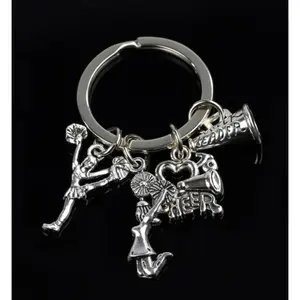 Cheerleader KeyChain - Keychain with Decorative Elements, Ideal for School and Team Events