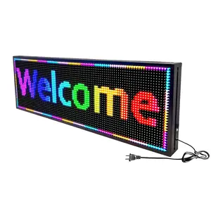 P10 Outdoor Programmable LED Sign Scrolling Store Advertising Indoor Signs Open for Businesses Message Board Digital WiFi Control Display Screen Menu Board Bar Light Custom Banner Word Aluminum Alloy