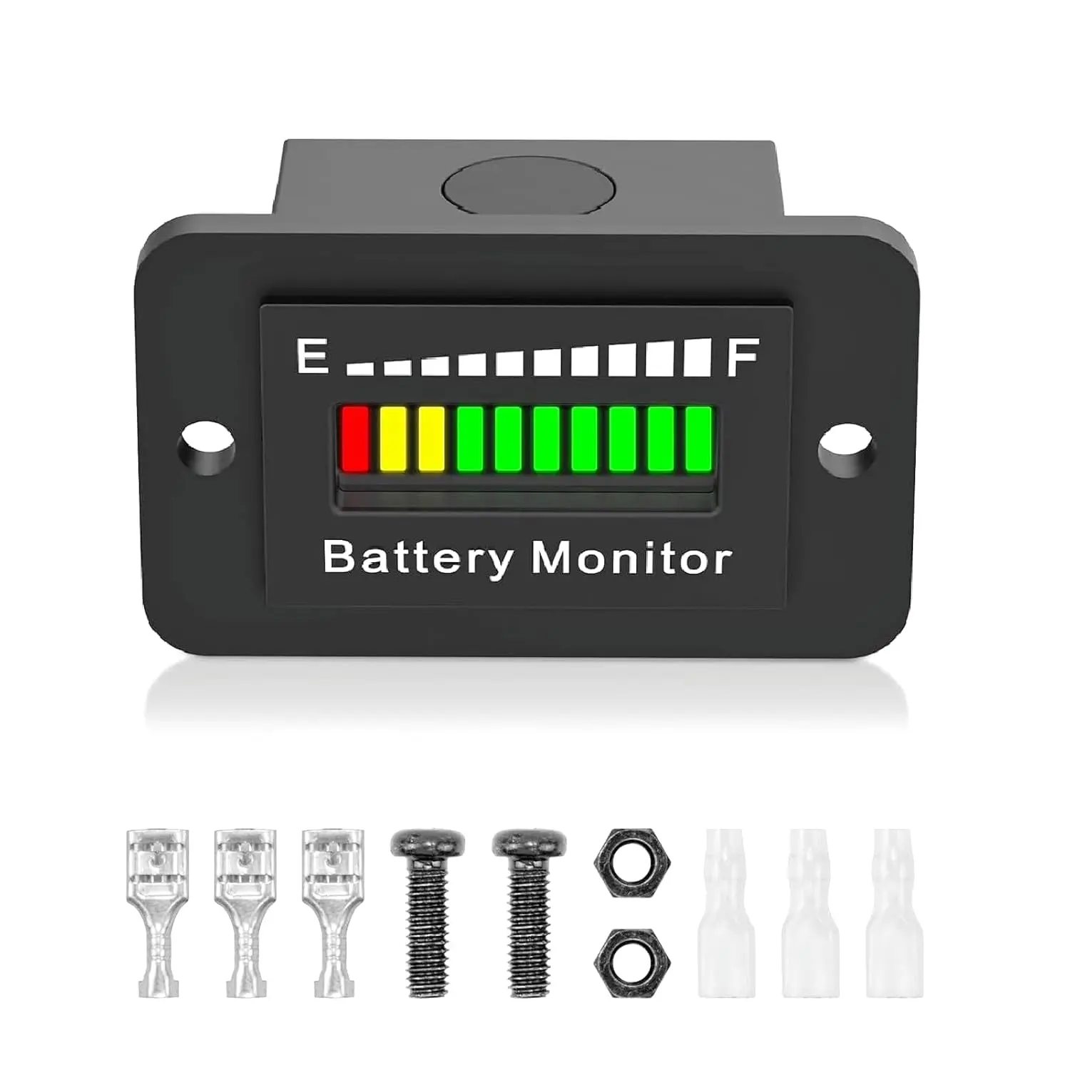 BM210 Waterproof-Style Design Voltage Meter, 12V-72V Car Battery Repair Tool with Installation Accessories, Convenient Battery Status Monitoring for Golf Carts & Cars
