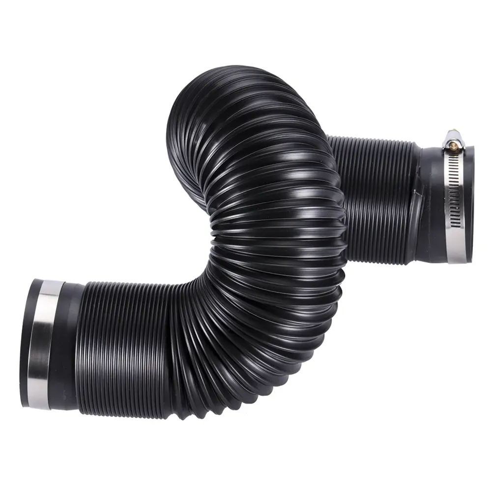 Universal Flexible Car Engine Cold Air Intake Hose - Metal+Plastic Inlet Ducting Feed Tube Pipe with Connector, 22cm to 84cm, 76mm Internal Diameter (76mm/3.0inch), Direct Replacement, Easy Installation, Flexible Hose, Airflow Boost, Cold Intake, Excellen