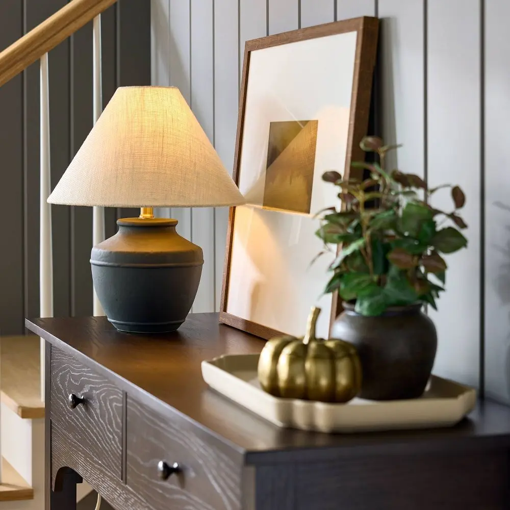 Ceramic Lamp Base Black - Threshold designed with Studio McGee