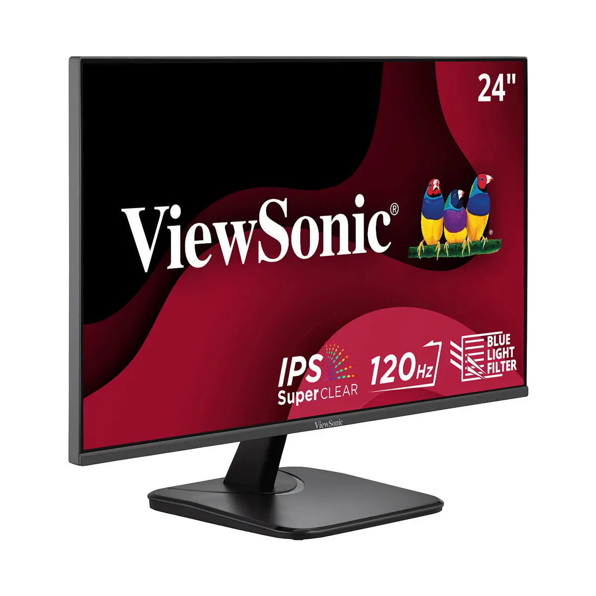 ViewSonic VA2456A-MHD 24" Flat 16:9 Full HD 120Hz IPS LED Monitor - 178-Degree Viewing Angle, Low Blue Light, DisplayPort, for Business Use