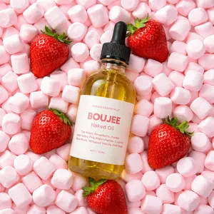Boujee Moisturizing Body Oil Strawberry Freesia Pink Marshmallow Coconut Whipped Vanilla Pink Musk by Karafa Essentials