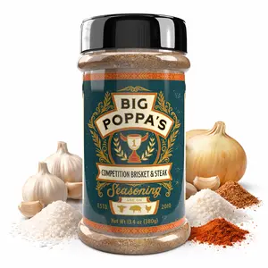 Competition Brisket Steak Seasoning 13.4oz | Peppery Umami BBQ Rub for Brisket & Ribeye