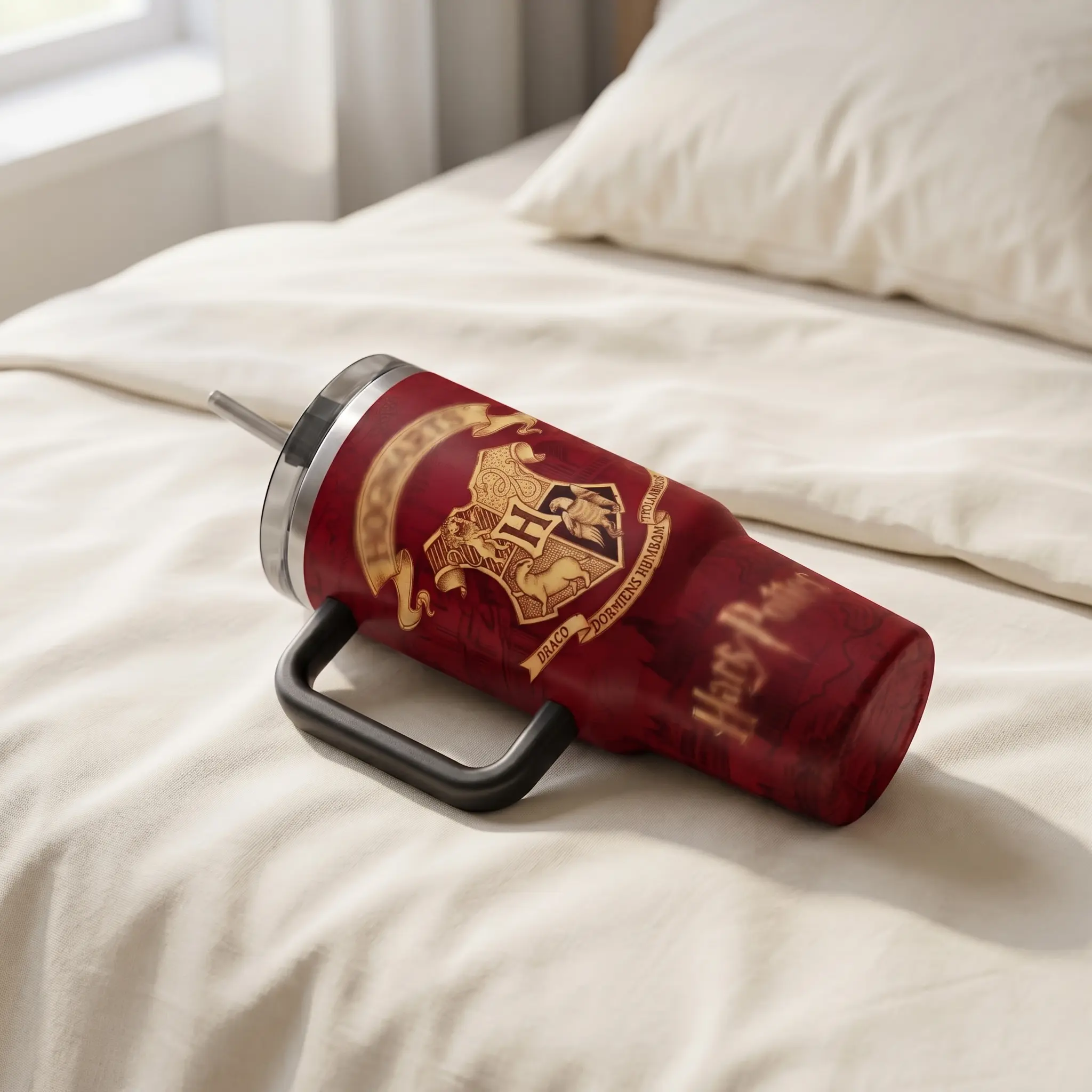 Capacity Insulated Travel Tumbler with Straw & Handle, Perfect Fantasy Gift