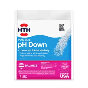 212 MAIN Pool Care Granule pH Minus, 5 lbs, Pack of 4, Balances Pool Water for Aquatic Fitness Equipment Maintenance, Balances Ph
