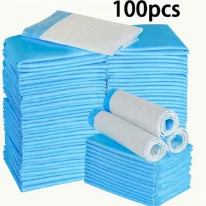 100 Pack Absorbent Disposable Dog Training Pads, Leak-Proof Pet Urine Pad for Small Animals, Puppies, Cats, Dogs, Ideal for Lab Dogs, Bedroom, Cage Training, Versatile Usage